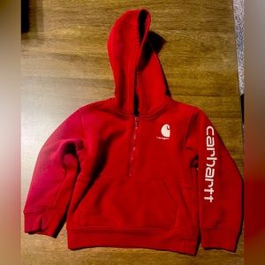 Red Carhartt 3/4 Zip Boys 3t hoodie